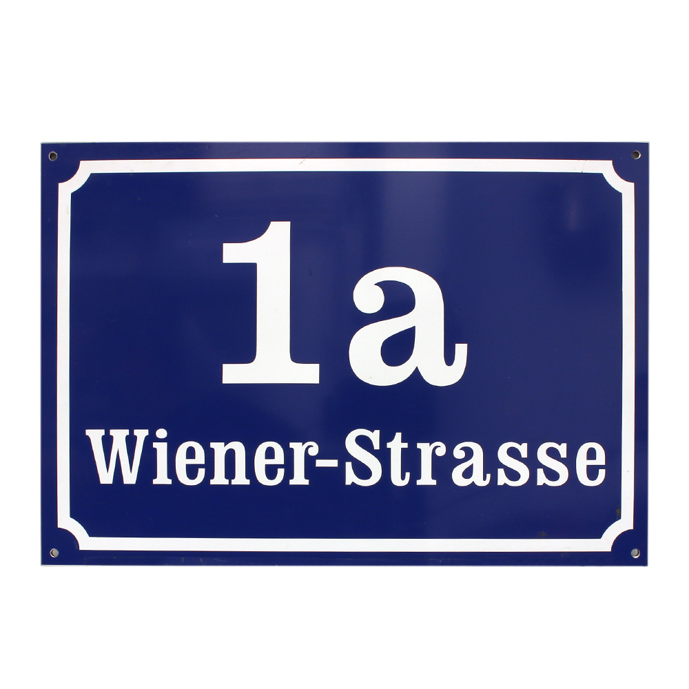 Hausnummernschilder Wiener Norm - Printshop Landstrasse - Onlineshop