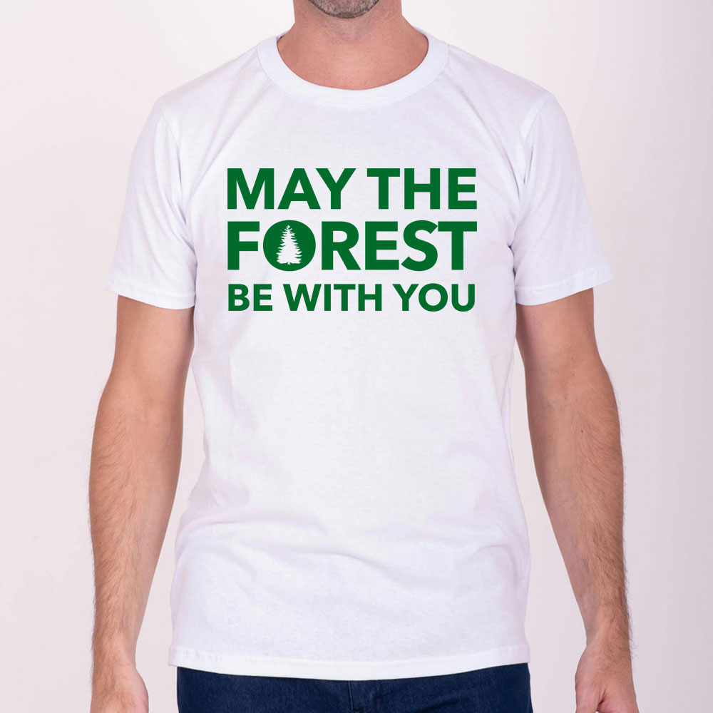 T-Shirt Flexdruck unisex weiß, Motiv Forest